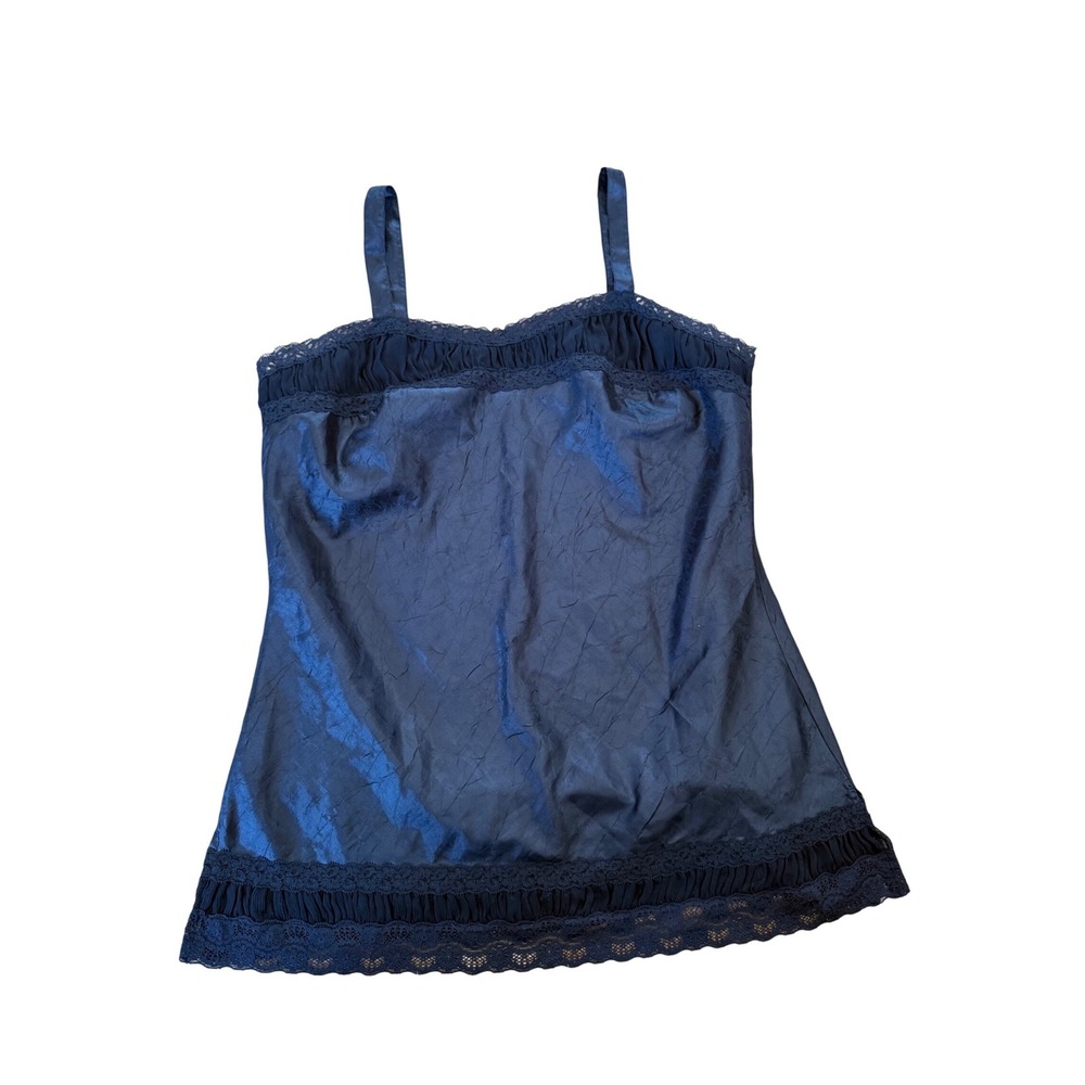 Maurice's y2k black‎ dark goth fairy milkmaid whimsigoth silky lace cami top